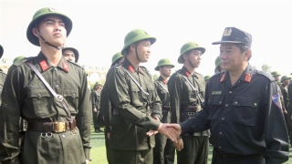 Hơn 1.300 tân binh bước vào thời gian huấn luyện tại Trung đoàn CSCĐ Đông Nam TP Hồ Chí Minh